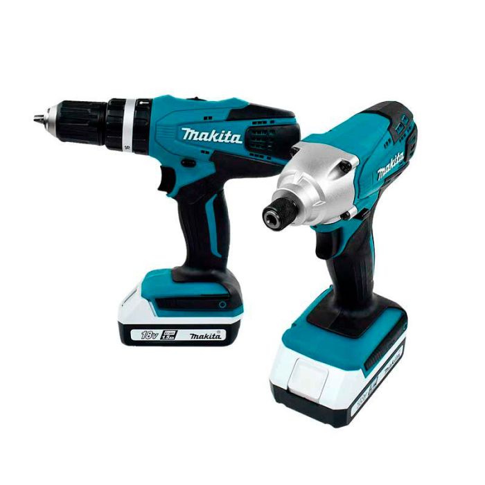 Combo atornillador de impacto y rotomartillo inalambrico DK18015X2 Makita