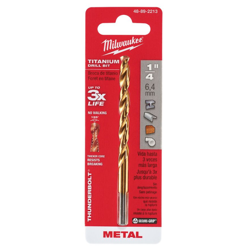 Broca de titanio 1/4 Pulg 92213 Milwaukee