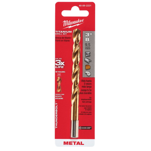 Broca de titanio 3/8 Pulg 92221 Milwaukee