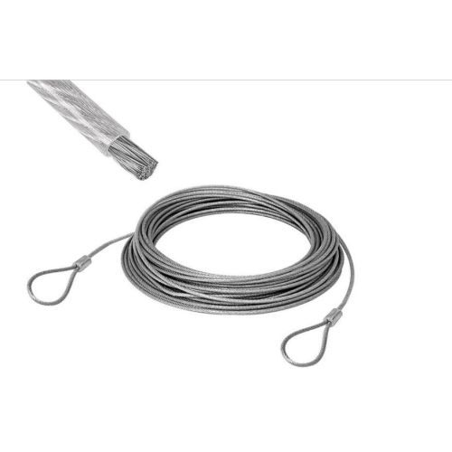 Cable de Acero Galvanizado Cubierto con PVC 15M 3/32 13915 Adir-4985