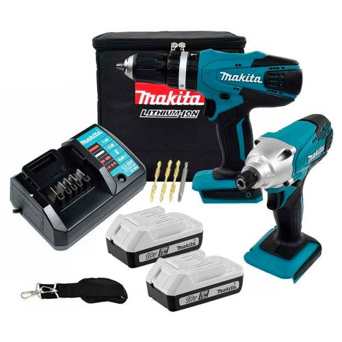 Combo atornillador de impacto y rotomartillo inalámbrico DK18015X2 Makita - 3595 - 1