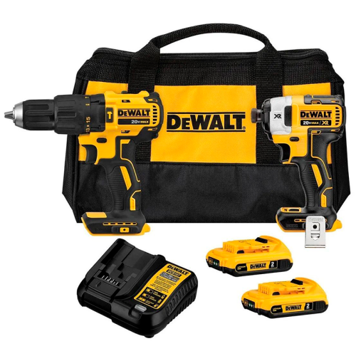 Combo de rotomartillo + Atornillador de impacto inalámbrico 20V DCK222D2 DeWalt