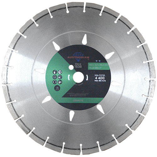 Disco de diamante segmentado corte granito 1538 Austromex