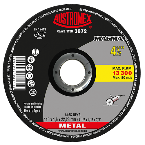 Disco para corte de metal 3872 Austromex