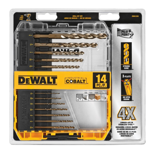 Juego de brocas Cobalt 14 pz DWA1240 DeWalt Accesorios