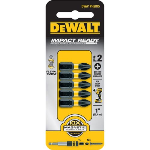 Juego de 5 puntas phillips 2X1 DWA1PH2IR5 DeWalt Accesorios