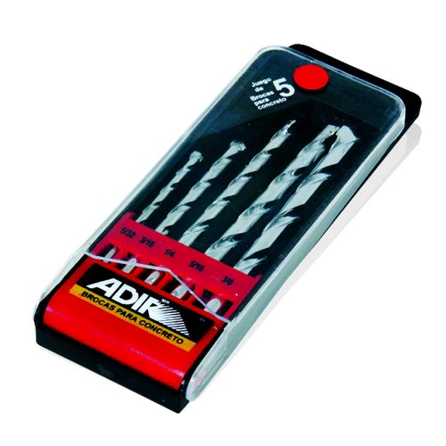 Juego de brocas para concreto de 5 Pz AD-112 Adir