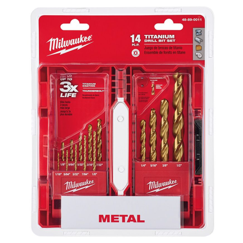 Juego de brocas titanio 14 Pz 890011 Milwaukee