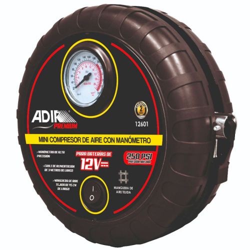 Mini compresor de aire con manómetro 12601 Adir - 3665 - 1